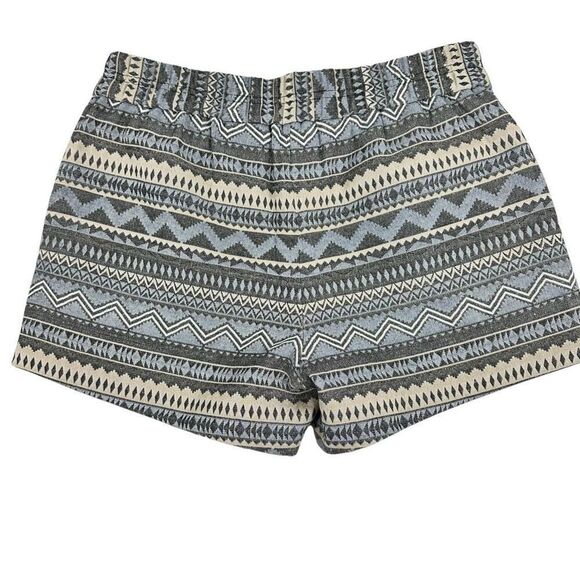 J. Crew Factory Womens Size 2 Pull On Short Aztec Style F0310 Blue Brown - Picture 1 of 5